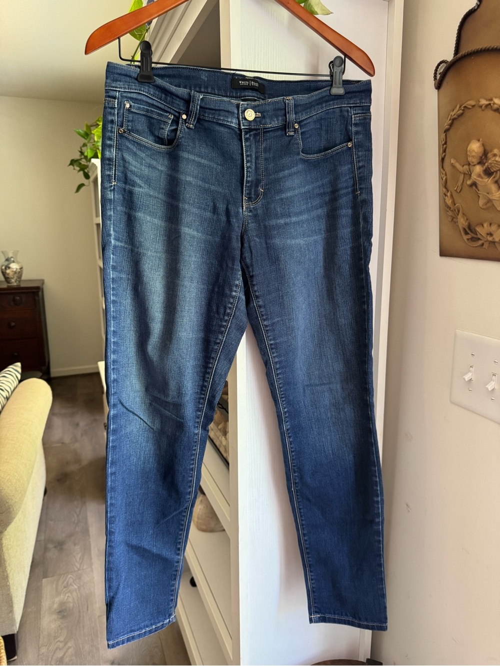 White House Black Market Dark Blue Skinny Jeans